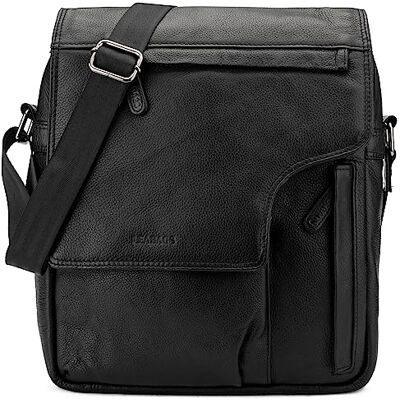 LEABAGS Mala de ombro para homens e mulheres Mala para computador portátil em couro genuíno até 13" Mala de mensageiro com alça mala de ombro mala de trabalho LEABAGS Mala de ombro para homens e mulheres Mala para computador portátil em couro genuíno até 13" Mala de mensageiro com alça mala de ombro mala de trabalho