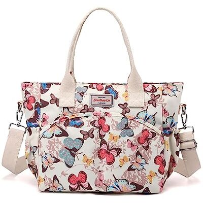 NICOLE & DORIS Mala de mulher grande mala de mão estampada mala tiracolo leve mala tote de bolso múltipla mala de ombro casual mala de mensageiro, Bege, L, Elegante NICOLE & DORIS Mala de mulher grande mala de mão estampada mala tiracolo leve mala tote de bolso múltipla mala de ombro casual mala de mensageiro, Bege, L, Elegante