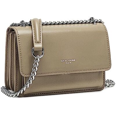 David Jones Pequena Bolsa Tiracolo com Alça para Mulher Malas de Ombro Cruzado em Couro Sintético Bolsa Tiracolo Bolsa de Mão com Fecho de Corrente, Bolsa Clutch Pochette para Noite e Telefone David Jones Pequena Bolsa Tiracolo com Alça para Mulher Malas de Ombro Cruzado em Couro Sintético Bolsa Tiracolo Bolsa de Mão com Fecho de Corrente, Bolsa Clutch Pochette para Noite e Telefone