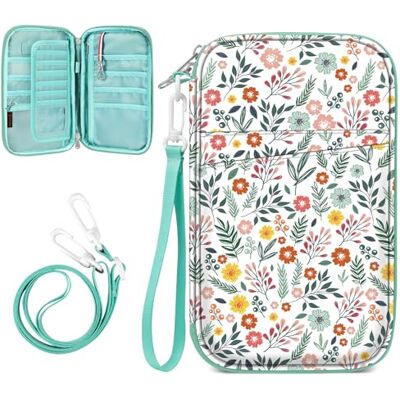 FINTIE Bolsa para passaporte familiar com 6 ranhuras de passaporte FINTIE Bolsa para passaporte familiar com 6 ranhuras de passaporte