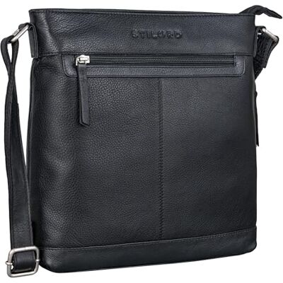 STILORD " Mala de ombro para senhoras de couro de alto formato pequena bolsa de couro mala de ombro vintage mala crossbody média de couro cor: preto, Preto, S STILORD " Mala de ombro para senhoras de couro de alto formato pequena bolsa de couro mala de ombro vintage mala crossbody média de couro cor: preto, Preto, S