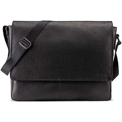 LEABAGS Mala para homens e mulheres bolsa para portátil de 15" couro genuíno mala de tiracolo com alça de ombro mala de mensageiro mala de trabalho mala de professor, Tamanho único LEABAGS Mala para homens e mulheres bolsa para portátil de 15" couro genuíno mala de tiracolo com alça de ombro mala de mensageiro mala de trabalho mala de professor, Tamanho único