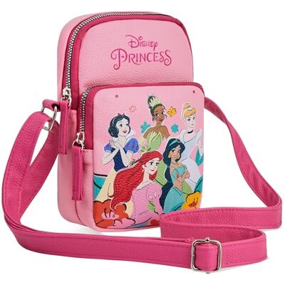 Disney As princesas mala cruzada com 2 compartimentos para meninas Disney As princesas mala cruzada com 2 compartimentos para meninas