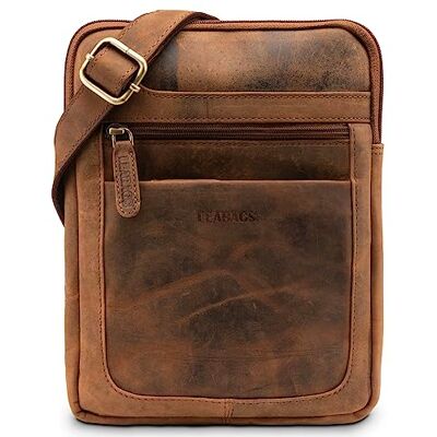LEABAGS Mala para homens e mulheres Bolsa para portátil de couro genuíno de 15" Mala de ombro com alça Mala de mensageiro, mala de trabalho, bolsa de professor, Raposa, Tamanho único LEABAGS Mala para homens e mulheres Bolsa para portátil de couro genuíno de 15" Mala de ombro com alça Mala de mensageiro, mala de trabalho, bolsa de professor, Raposa, Tamanho único