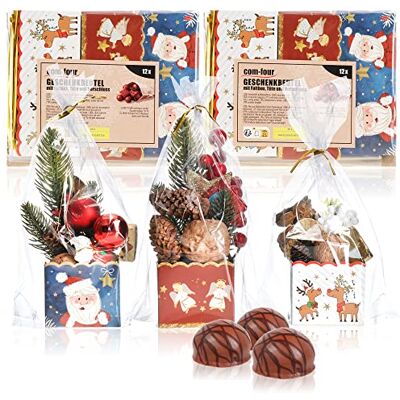 com-four ® Bolsas de presente 24x com caixa dobrável, saco e fecho Bolsas de presente com base de cartão estilo natalino Bolsas de plástico para bolachas Bolsas de regalo con base de cartón estilo navideño Bolsas de plástico para galletas com-four ® Bolsas de presente 24x com caixa dobrável, saco e fecho Bolsas de presente com base de cartão estilo natalino Bolsas de plástico para bolachas Bolsas de regalo con base de cartón estilo navideño Bolsas de plástico para galletas