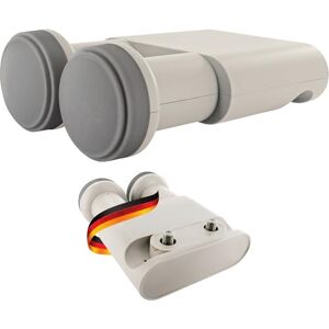 SCHWAIGER -5088- Monoblock Twin LNB 2 assinantes 2 LNBs numa única capa variedade de programas independentes multialimentação capaz de se proteger contra intempéries cobertura SCHWAIGER -5088- Monoblock Twin LNB 2 assinantes 2 LNBs numa única capa variedade de programas independentes multialimentação capaz de se proteger contra intempéries cobertura
