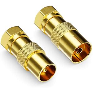 deleyCON Conjunto de 2 adaptadores de cabo SAT conector F a 1 conector de antena e 1 antena coaxial deleyCON Conjunto de 2 adaptadores de cabo SAT conector F a 1 conector de antena e 1 antena coaxial