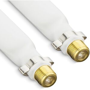 deleyCON 2 x Passo de janela cabo SAT 21,5 cm de comprimento 16 cm flexível portas e janelas de embraiagem extremamente plana 2 mm cego branco deleyCON 2 x Passo de janela cabo SAT 21,5 cm de comprimento 16 cm flexível portas e janelas de embraiagem extremamente plana 2 mm cego branco