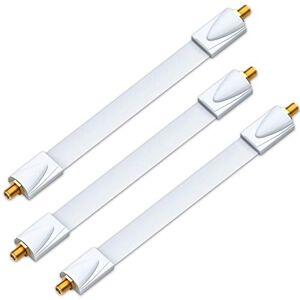 deleyCON 3 passadores de cabos para SAT 26 cm, comprimento total com 17 cm, flexíveis, para janelas e portas, banhado a ouro, ultra plano, forrado e com almofadas adesivas branco deleyCON 3 passadores de cabos para SAT 26 cm, comprimento total com 17 cm, flexíveis, para janelas e portas, banhado a ouro, ultra plano, forrado e com almofadas adesivas branco