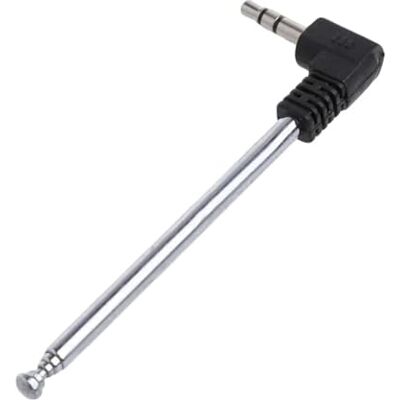 CABLEPELADO Antena FM retrátil de 3,5 mm, cor cinzenta com fio descascado CABLEPELADO Antena FM retrátil de 3,5 mm, cor cinzenta com fio descascado