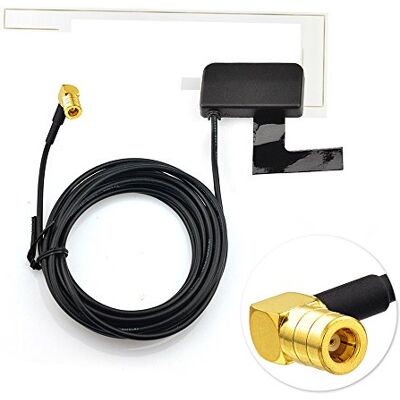 Eightwood Dab Antena SMB Dab antena telefónica digital com suporte de vidro 3 m 9,8 pés para Blaupunkt Pioneer Clarion Kenwood Alpine Eightwood Dab Antena SMB Dab antena telefónica digital com suporte de vidro 3 m 9,8 pés para Blaupunkt Pioneer Clarion Kenwood Alpine