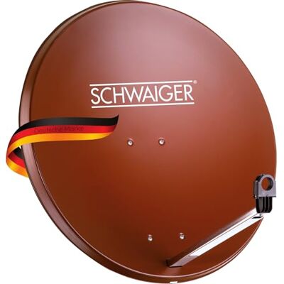 SCHWAIGER Antena para televisão digital por satélite 714166 (75 x 85 cm) com braço de carga LNB e mastro, antracite, espelho de aço, para recepção de DVB-S/S2 em Full HD, 3D e 4K (Ultra HD) SCHWAIGER Antena para televisão digital por satélite 714166 (75 x 85 cm) com braço de carga LNB e mastro, antracite, espelho de aço, para recepção de DVB-S/S2 em Full HD, 3D e 4K (Ultra HD)