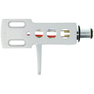 Thakker HS-10 Capa de cabeça de alumínio prata conexão de baioneta SME cabos de cabeça incluídos Aluminium Headshell Thakker HS-10 Capa de cabeça de alumínio prata conexão de baioneta SME cabos de cabeça incluídos Aluminium Headshell