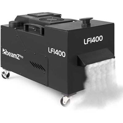 Beamz Professional LF1400 Máquina de fumo baixo 1400 W com DMX 1400 W de potência, controlo DMX e controlo remoto, desempenho constante em uso contínuo, para teatros e produções Beamz Professional LF1400 Máquina de fumo baixo 1400 W com DMX 1400 W de potência, controlo DMX e controlo remoto, desempenho constante em uso contínuo, para teatros e produções