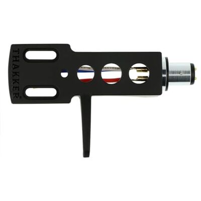 Thakker HS-10 Capa de cabeça de alumínio preto conexão de baioneta SME cabos de cabeça incluídos Aluminium Headshell Thakker HS-10 Capa de cabeça de alumínio preto conexão de baioneta SME cabos de cabeça incluídos Aluminium Headshell