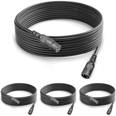 wecan 4 Pack cabo dmx 5 m para luzes XLR macho fêmea 3 pinos luz Dmx, 3 pinos cabo Canon conexão de sinal móvel ou foco cenário LED, microfone Xlr misturador de áudio wecan 4 Pack cabo dmx 5 m para luzes XLR macho fêmea 3 pinos luz Dmx, 3 pinos cabo Canon conexão de sinal móvel ou foco cenário LED, microfone Xlr misturador de áudio