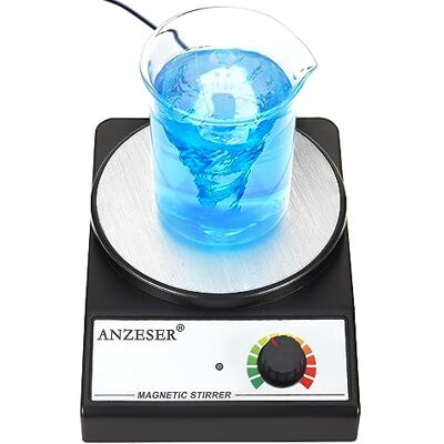 ANZESER Agitador magnético misturador magnético 3500 RPM com barra de agitação, capacidade máxima de agitação, 3000 ml, preto ANZESER Agitador magnético misturador magnético 3500 RPM com barra de agitação, capacidade máxima de agitação, 3000 ml, preto