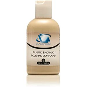 Glass Polish Composto de polimento de plástico e acrílico de 100 ml (3,4 onças) para micro-acabamentos profissionais de alto brilho GP Glass Polish Composto de polimento de plástico e acrílico de 100 ml (3,4 onças) para micro-acabamentos profissionais de alto brilho GP