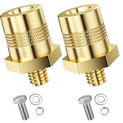 Newaner Bornes bateria carro 12 V (4 peças), par de adaptadores terminais de automóvel com rosca externa, conectores terminal M8 borne de latão, de bateria para baterias de lítio para automóveis Newaner Bornes bateria carro 12 V (4 peças), par de adaptadores terminais de automóvel com rosca externa, conectores terminal M8 borne de latão, de bateria para baterias de lítio para automóveis