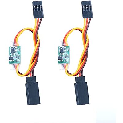 CENPEK Pacote de 2 inversores de sinal servo RC de 2,4 V a 24 V 5 A inversor de rotação para aviões e servos de engrenagem de direção CENPEK Pacote de 2 inversores de sinal servo RC de 2,4 V a 24 V 5 A inversor de rotação para aviões e servos de engrenagem de direção