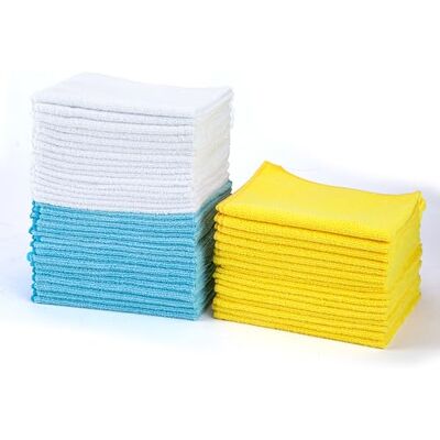 Panos de limpeza em microfibra Amazon Basics - Multicolorido - 48 peças Panos de limpeza em microfibra Amazon Basics - Multicolorido - 48 peças