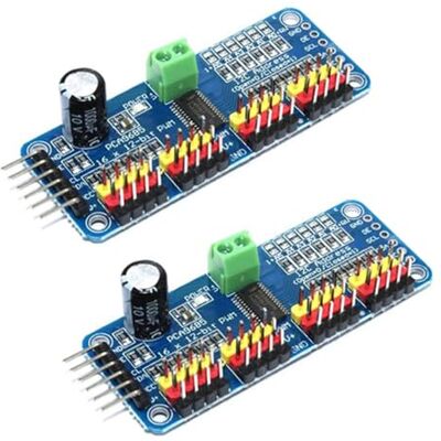 GERUI 2 unidades PCA9685 PWM Motor Driver 16 Canal 12-Bit PWM IIC Módulo, para robô AR-duino, para controle de robôs Electronic Expansion Sector GERUI 2 unidades PCA9685 PWM Motor Driver 16 Canal 12-Bit PWM IIC Módulo, para robô AR-duino, para controle de robôs Electronic Expansion Sector