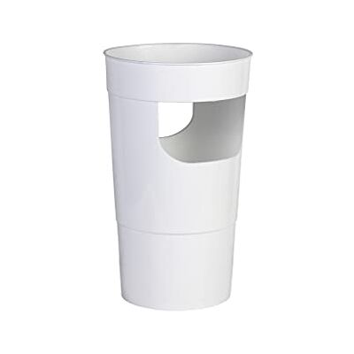 Cofan Guarda-chuvas de polipropileno, cor branco, gama Helsínquia, medidas 27 x 20,6 x 45 cm Cofan Guarda-chuvas de polipropileno, cor branco, gama Helsínquia, medidas 27 x 20,6 x 45 cm