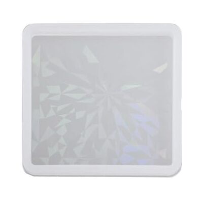 Ideen mit Herz Molde de silicone com efeito holográfico, quadrado, porta-copos, resina, forma de resina epóxi, molde holográfico, adequado para alimentos Ideen mit Herz Molde de silicone com efeito holográfico, quadrado, porta-copos, resina, forma de resina epóxi, molde holográfico, adequado para alimentos