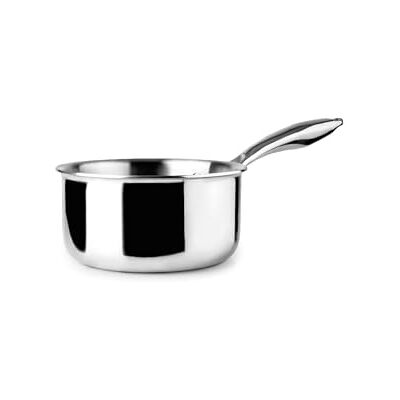 IBILI Caço tricamada triply natural, 16 cm, 1,5 litros, aço inoxidável, adequado para indução, sem antiaderente IBILI Caço tricamada triply natural, 16 cm, 1,5 litros, aço inoxidável, adequado para indução, sem antiaderente
