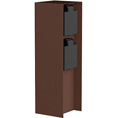 ledscom.de Suporte de lâmpada de jardim POMI para exteriores, IP44, 2 vias, aço inoxidável, castanho, angular, 23 cm ledscom.de Suporte de lâmpada de jardim POMI para exteriores, IP44, 2 vias, aço inoxidável, castanho, angular, 23 cm