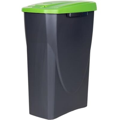 Cofan Cubo de basura verde para reciclar materiales de vidrio Capacidad de 15, 25 o 45 litros Tres Medidas (25 L) Cofan Cubo de basura verde para reciclar materiales de vidrio Capacidad de 15, 25 o 45 litros Tres Medidas (25 L)