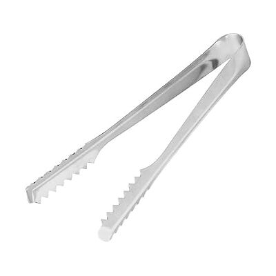 Fackelmann Pinças para cubos de gelo, pinças de aço inoxidável, pinças para cocktails (cor prateada), quantidade: 1 unidade Fackelmann Pinças para cubos de gelo, pinças de aço inoxidável, pinças para cocktails (cor prateada), quantidade: 1 unidade