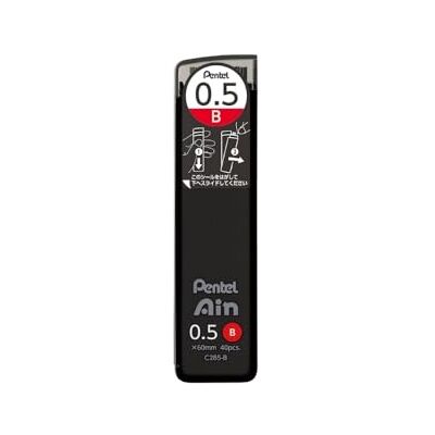 Pentel Ain Leads Refill for Mechanical Pencil 0,5 mm, B, 40 unidades Pentel Ain Leads Refill for Mechanical Pencil 0,5 mm, B, 40 unidades