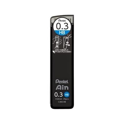 Pentel Ain Leads Refill for Mechanical Pencil 0,3 mm, HB, 25 unidades Pentel Ain Leads Refill for Mechanical Pencil 0,3 mm, HB, 25 unidades