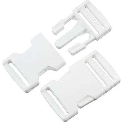 AERZETIX Fivelas ajustáveis com abertura rápida para mochilas, correias, tiracoloeiras e decoração pino de 30 mm de plástico, Branco 30 mm 6 peças AERZETIX Fivelas ajustáveis com abertura rápida para mochilas, correias, tiracoloeiras e decoração pino de 30 mm de plástico, Branco 30 mm 6 peças