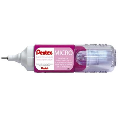 Pentel Corretor líquido mini 42 ml com ponta micro fina corpo rosa Pentel Corretor líquido mini 42 ml com ponta micro fina corpo rosa