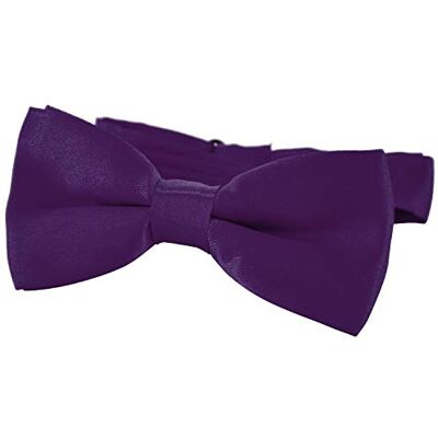 DonDon Laço nobre para crianças combinado e ajustável 9 x 4,5 cm brilhante com ar de seda, Lilás I, Tamanho único DonDon Laço nobre para crianças combinado e ajustável 9 x 4,5 cm brilhante com ar de seda, Lilás I, Tamanho único