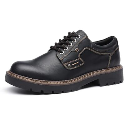 Bruno Marc Sapatos de Vestir Homem Oxfords Sapatos com Atacadores Clássicos Sapatos de Traje com Sola TPR Antiderrapante, Preto, 44 UE Bruno Marc Sapatos de Vestir Homem Oxfords Sapatos com Atacadores Clássicos Sapatos de Traje com Sola TPR Antiderrapante, Preto, 44 UE