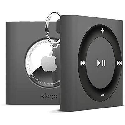 elago Capa W7 estojo para porta-chaves compatível com Apple AirTags proteção, porta-chaves com mosquetão, design de reprodutor MP3 retro clássico, dispositivo de rastreamento não incluído (cinzento elago Capa W7 estojo para porta-chaves compatível com Apple AirTags proteção, porta-chaves com mosquetão, design de reprodutor MP3 retro clássico, dispositivo de rastreamento não incluído (cinzento