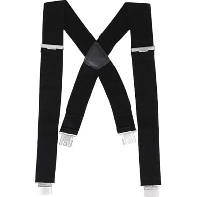 DonDon Alças pretas para homem alças elegantes para calças homem com pinças fortes, ideais para fato ou calças de trabalho largura e comprimento acessório perfeito, Preto Clipes 3,5 cm DonDon Alças pretas para homem alças elegantes para calças homem com pinças fortes, ideais para fato ou calças de trabalho largura e comprimento acessório perfeito, Preto Clipes 3,5 cm