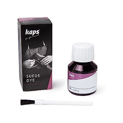 Kaps Tinta para sapatos de Nobuck e camurça, reparações e arranjos de cores e pintura de calçado bolsas e artigos de couro, com pincel de aplicação, muitas cores, de Kaps Tinta para sapatos de Nobuck e camurça, reparações e arranjos de cores e pintura de calçado bolsas e artigos de couro, com pincel de aplicação, muitas cores, de