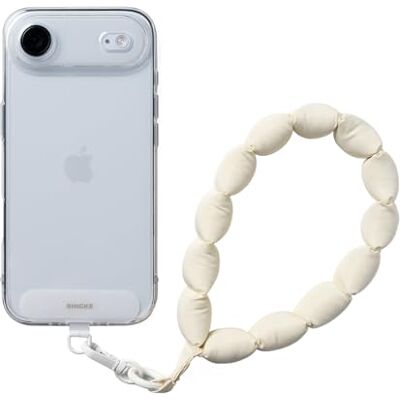 Ringke Holder Link Puffer Hand Strap, correia de pulso para telemóvel de poliéster macio e acolchoado leve adorável Ringke Holder Link Puffer Hand Strap, correia de pulso para telemóvel de poliéster macio e acolchoado leve adorável