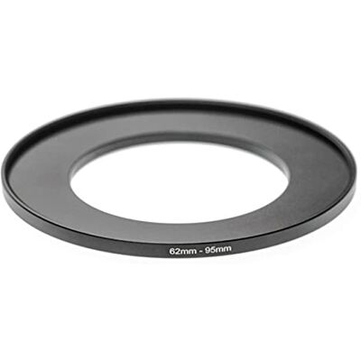 vhbw Anel adaptador Step Up de 62 mm a 95 mm para alvo da câmara Adaptador de filtro, alumínio (anodizado), preto mate vhbw Anel adaptador Step Up de 62 mm a 95 mm para alvo da câmara Adaptador de filtro, alumínio (anodizado), preto mate