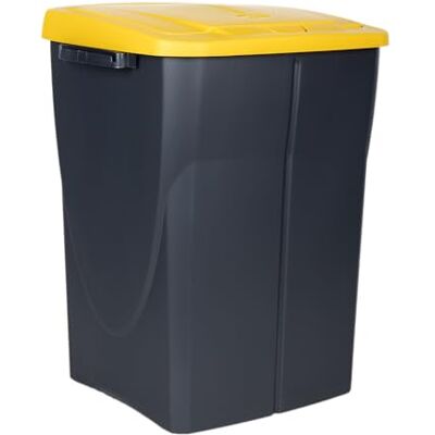 Cofan Cubo de basura amarillo para reciclar plásticos y envases Capacidad de 15, 25 o 45 litros Tres Medidas (45 L) Cofan Cubo de basura amarillo para reciclar plásticos y envases Capacidad de 15, 25 o 45 litros Tres Medidas (45 L)