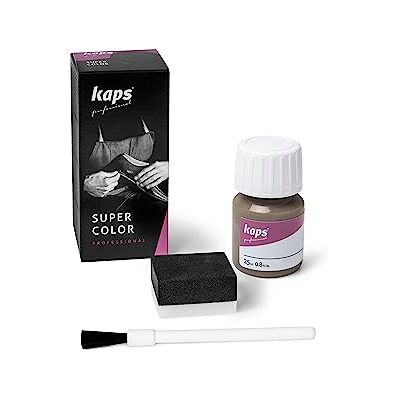 Kaps Tinta para sapatos e bolsas de couro e têxtil com esponja e pincel, Super Color, 70 cores Kaps Tinta para sapatos e bolsas de couro e têxtil com esponja e pincel, Super Color, 70 cores