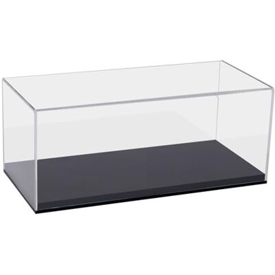 HMF Vitrina expositora, vitrina de acrílico para coleções e figura, 34 x 16 x 14 cm HMF Vitrina expositora, vitrina de acrílico para coleções e figura, 34 x 16 x 14 cm