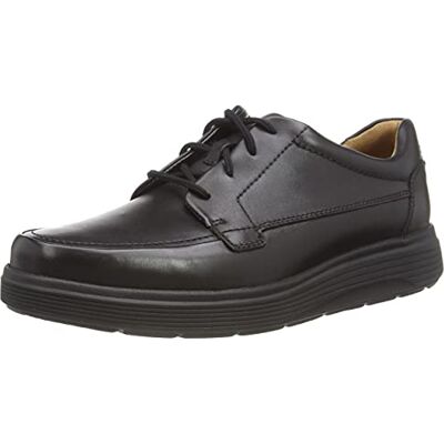 Clarks Um Abode Ease, sapatos de cordão Derby para homem, Couro preto, 42,5 UE Clarks Um Abode Ease, sapatos de cordão Derby para homem, Couro preto, 42,5 UE