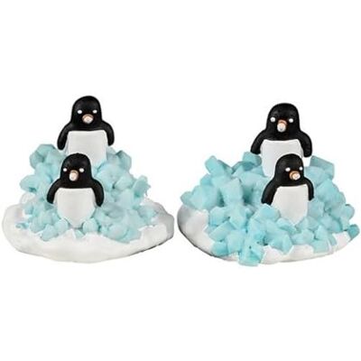 Lemax Conjunto de duas peças "Candy Penguin Colony" colónia de pinguins em resina Sugar 'N' Spice Lemax Conjunto de duas peças "Candy Penguin Colony" colónia de pinguins em resina Sugar 'N' Spice