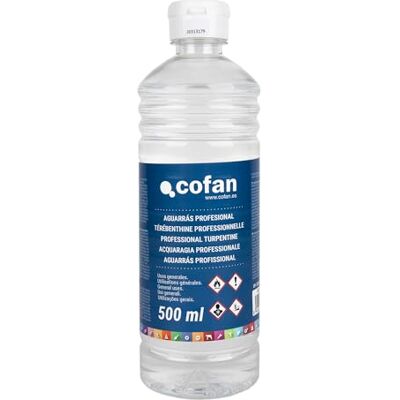 Cofan Aguarrás profissional Capacidade de 500 ml ou 1 l, ideal para dissolver (500 ml) Cofan Aguarrás profissional Capacidade de 500 ml ou 1 l, ideal para dissolver (500 ml)