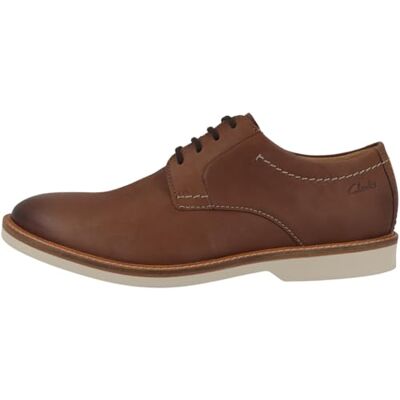 Clarks Atticus Ltlace Oxford para homem, Dark Tan Leia, 43 UE Clarks Atticus Ltlace Oxford para homem, Dark Tan Leia, 43 UE